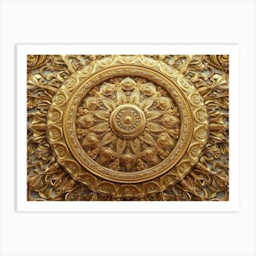 Gold Ornate Wall Art Art Print