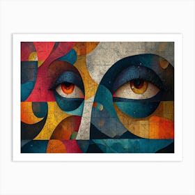 Colorful Chronicles: Abstract Narratives of History and Resilience. Abstract Painting 7 Art Print