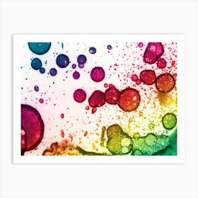 Rainbow Rain Art Print