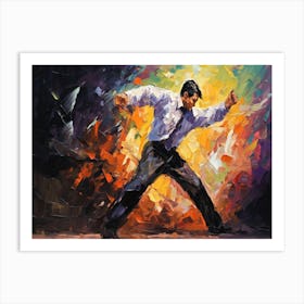 Dancer In Flames Art Print