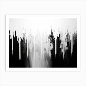 Spectrum Of Emotions Abstract Black And White 8 Art Print