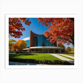 Fall Leaves On A Building Art Print