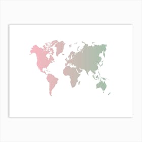 World Map 10 Art Print