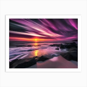 Purple Sky At Sunset 1 Art Print