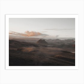 Foggy Sunset Views Art Print