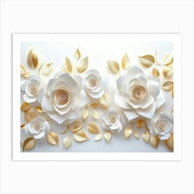 Paper Roses 17 Art Print