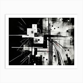 Mystery Abstract Black And White 8 Art Print