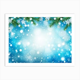 Screen Frame Glow Garland Holiday Bright Snowflake Space Festive Beautiful Light Closeup (31) Art Print