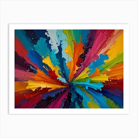 Colorful Splashes 4 Art Print