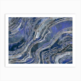 Gemstone Cold Blue Art Print