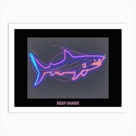 Neon Pink White Tip Reef Shark Poster 2 Art Print