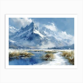 Winter Landscape Painting Art Print