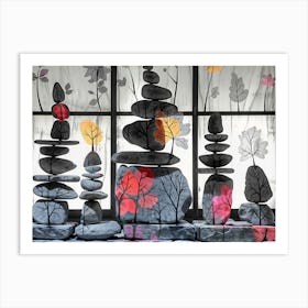 Rocks And Trees Art Print