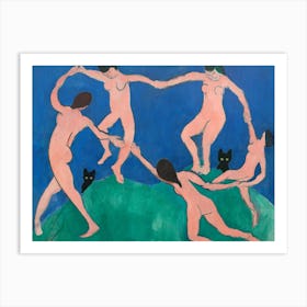 Le Dance, Dancers, Matisse  Inspired Cats  Art Print