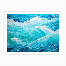 Abstract Ocean Scene At A Tropical Glacier Under Bright Daylight Nature Inspired Ripples Forming In (4) Art Print