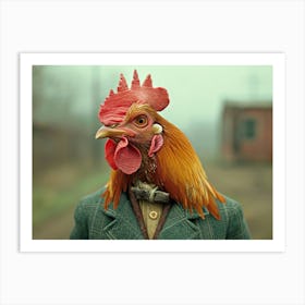 Absurd Bestiary: From Minimalism to Political Satire.Rooster 1 Art Print