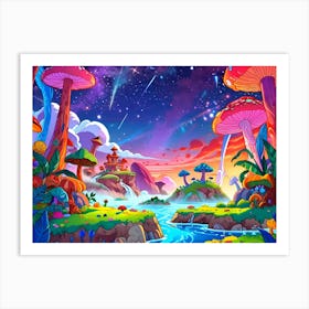 Mushroom Forest 3 Art Print