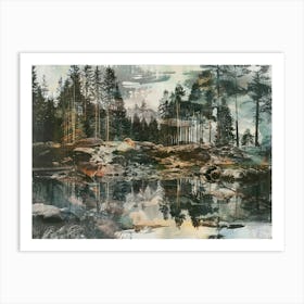 Forest Photo Collage 9 Art Print