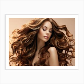 Beautiful Woman With Long Hair Art Print