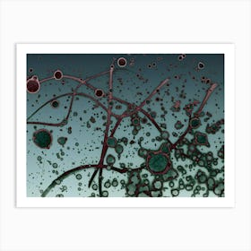 Alcohol Ink Green Rain Spots 1 Art Print