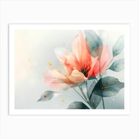 Pink Flower Painting Art Print