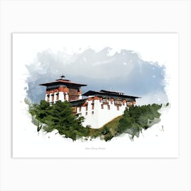 Jakar Dzong, Bhutan Art Print