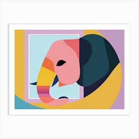 Elephant In A Window Art Print