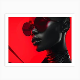 Black Woman With Sunglasses 1 Art Print