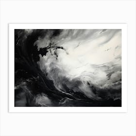 Celestial Whsipers Abstract Black And White 1 Art Print