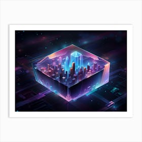 Cube In Space Art Print