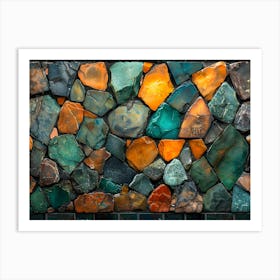 Colorful Stone Wall Art Art Print