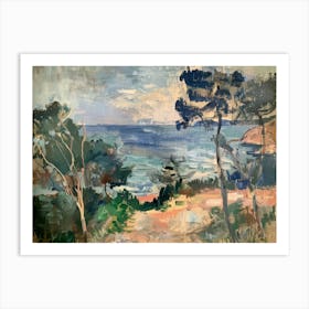 Waves Of Wonder Painting Inspired By Paul Cezanne Art Print