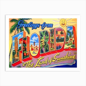 Florida, The Land Of Sunshine Art Print