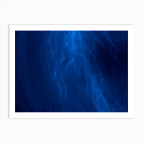 Glowing Abstract Curved Blue Lines 7 Art Print