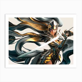 Asian Knights Warrior with A Sword Art Print