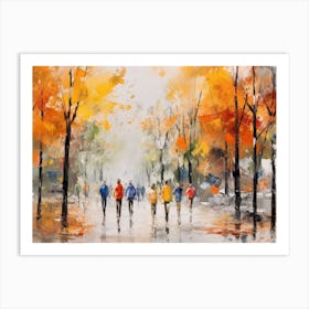 Autumn Walk Art Print