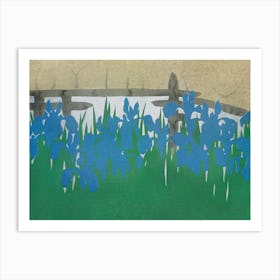 Irises From Momoyogusa –Flowers Of A Hundred Generations (1909), Kamisaka Sekka Art Print