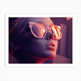 Woman In Sunglasses 7 Art Print