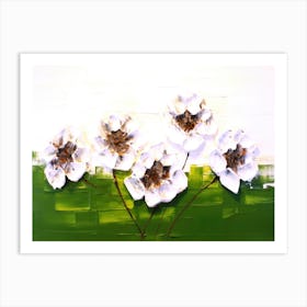 White Flowers Bloom - Spring Flowers Art Print