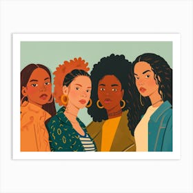 Portrait Of A Group Of Women 2 Art Print