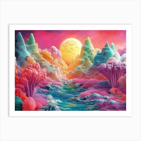 Psychedelic Landscape Art Print