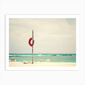 Life Preserver On The Beach 2 Art Print