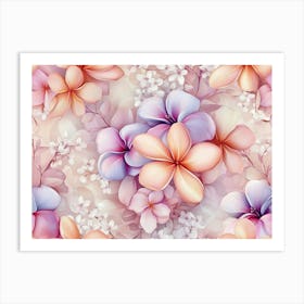 Floral Seamless Pattern Tropical Art Print