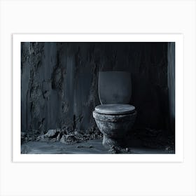 Toilet In An Abandoned Room Art Print