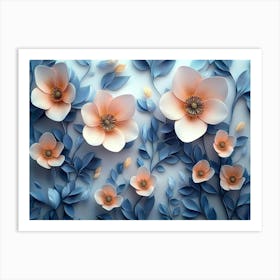 3d Artwork Flower 2 Art Print