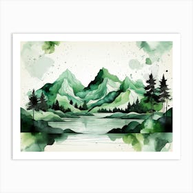 Watercolor Landscape 1 Art Print