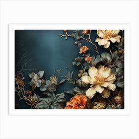 Background with flowers Art Print