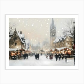 Christmas Market 4 Art Print