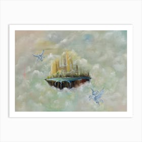 City In The Clouds Art Print