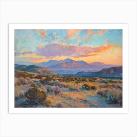 Western Sunset Landscapes Chihuahuan Desert Texas 2 Art Print